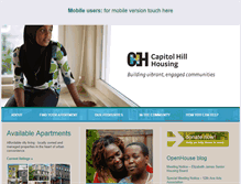 Tablet Screenshot of capitolhillhousing.org